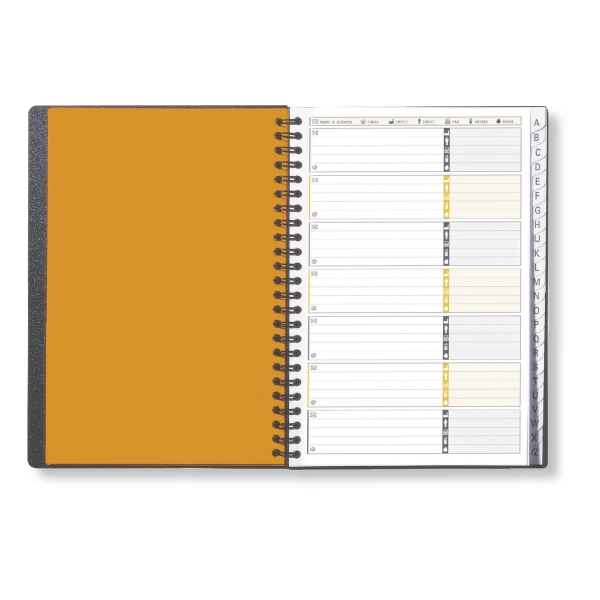 Oxford International White A5 Wirebound Address Book - 80 Sheet Book