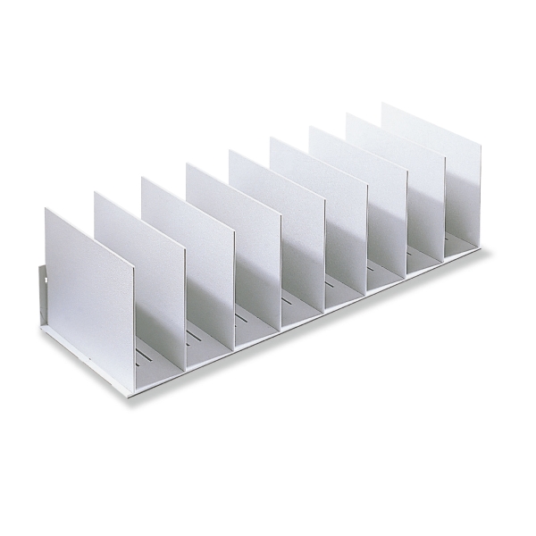 Paperflow Vertical Organiser w/10 Adjustable Separators 210x800x275mm L.Grey