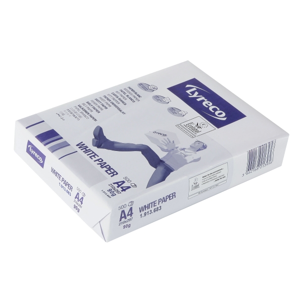 LYRECO PAPER A4 90G WHITE  - REAM OF 500 SHEETS