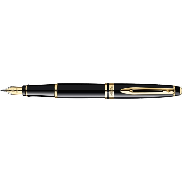 STYLO PLUME WATERMAN EXPERT 3 GT CORPS LAQUE NOIR POINTE MOYENNE AVEC ECRIN