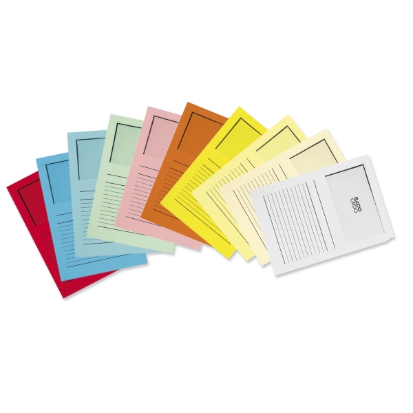 PAPERFLOW ELCO ORDO FILE WITH WINDOW ASSORTED COLOURS - PACK OF 100