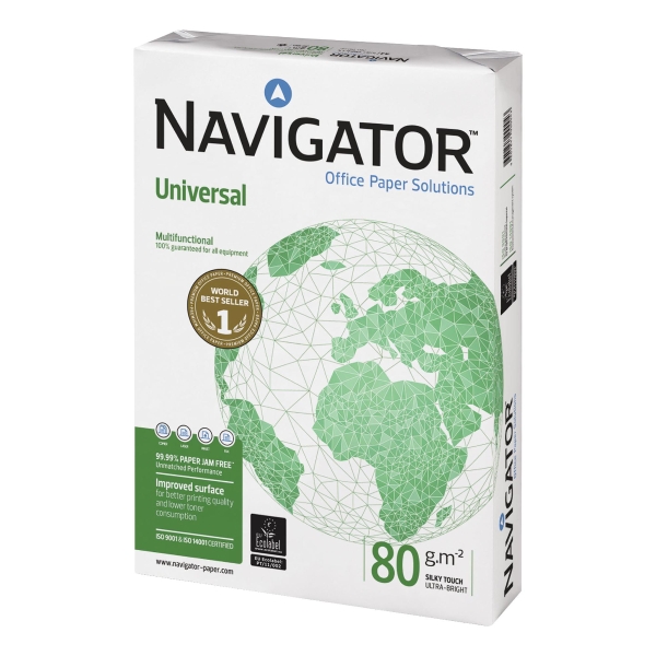 Navigator Universal Paper A4 80Gsm White - Box Of 5 Reams (500 Sheets Per Ream)