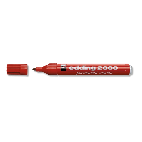 Marqueur permanent Edding 2000 - pointe ogive moyenne - rouge