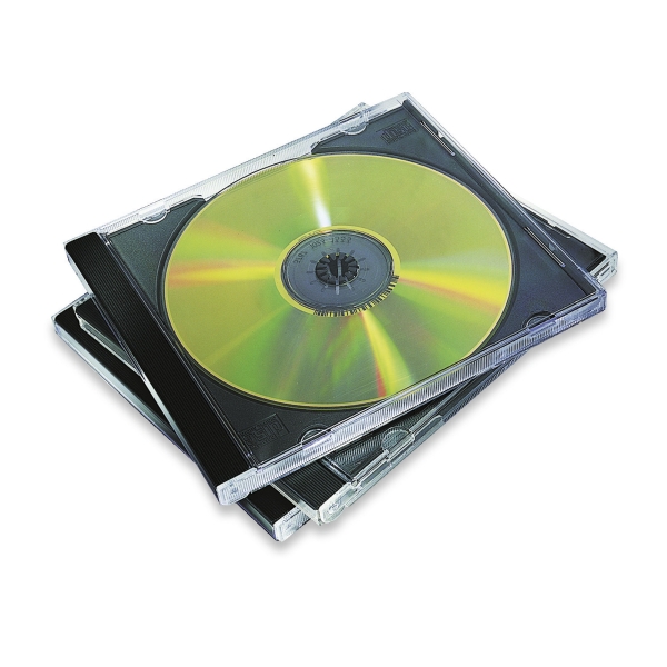 FELLOWES CD/DVD JEWEL CASES BLACK - PACK OF 10