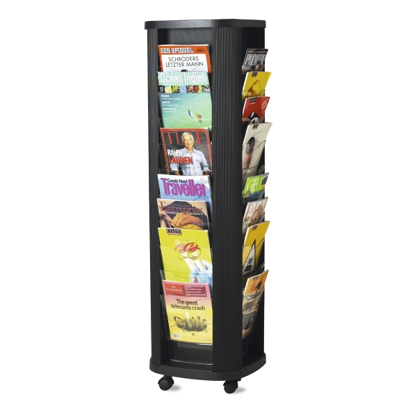 Rotating carousel display with 40 compartments