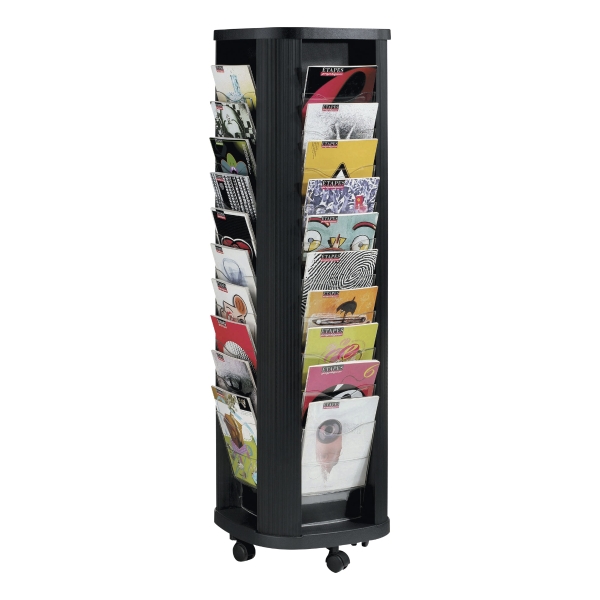 Rotating carousel display with 40 compartments