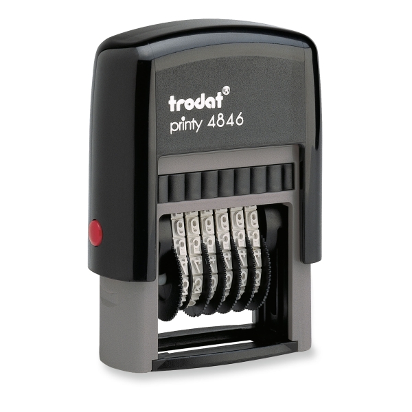 TRODAT 4846 PRINTY SELF-INKING NUMBERER STAMP - 4MM CHARACTER SIZE