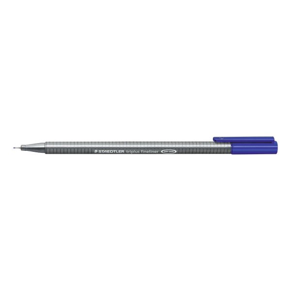 STAEDTLER TRIPLUS FINELINER BLUE INK PENS 0.3MM LINE WIDTH - BOX OF 10