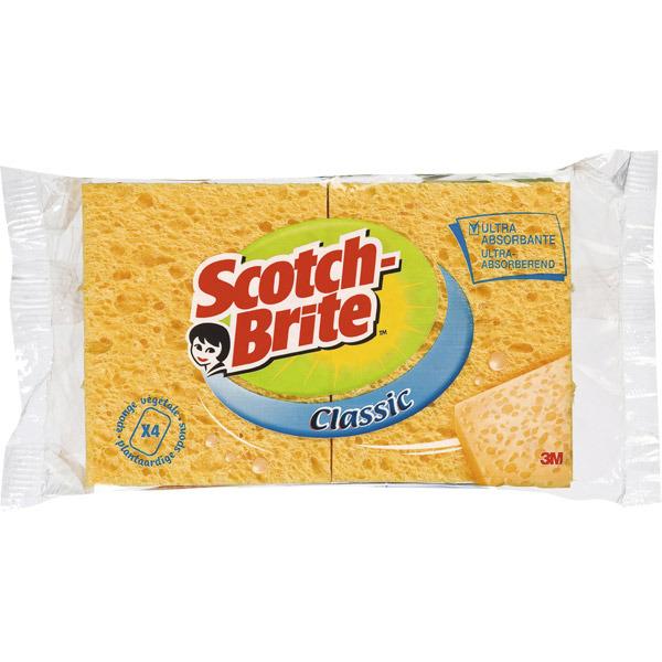 SCOTCH BRITE VEGETAL SPONGES - PACK OF 4