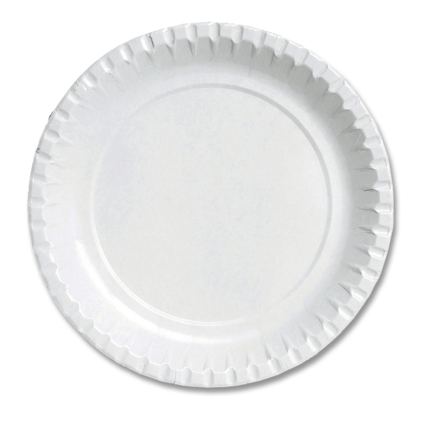 Assiette en carton Duni - recyclable - 22 cm - blanche - paquet de 100