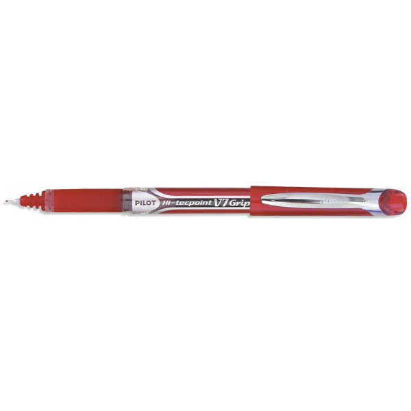 Pilot Hi-tecpoint V7 roller naaldpunt met dop en grip 0,7mm rood