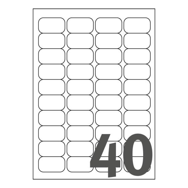 Etiquette mini Avery - L7654 - 45,7 x 25,4 mm - blanche - par 4000