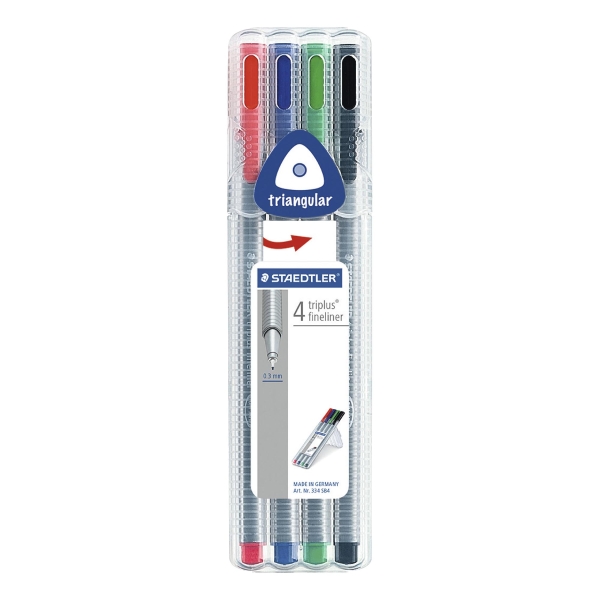 Liner Staedtler 334 triplus 0,3mm, balenie 4 farieb