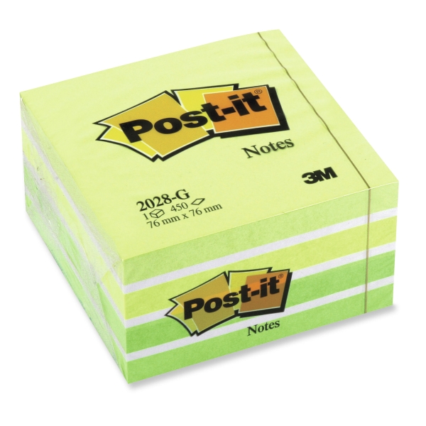 3M Post-It Note Cube Cool Green 450 Sheets