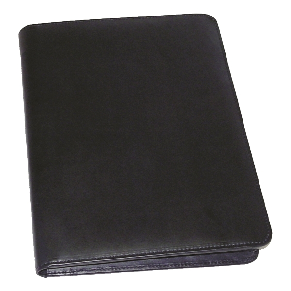 Monolith Executive Leather Zipped Folder Black