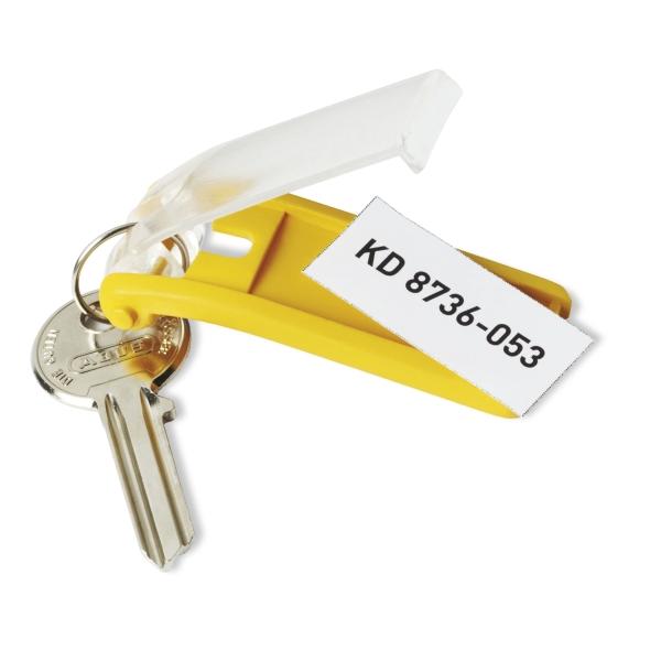 Durable key holders assorted colours - pack of 6