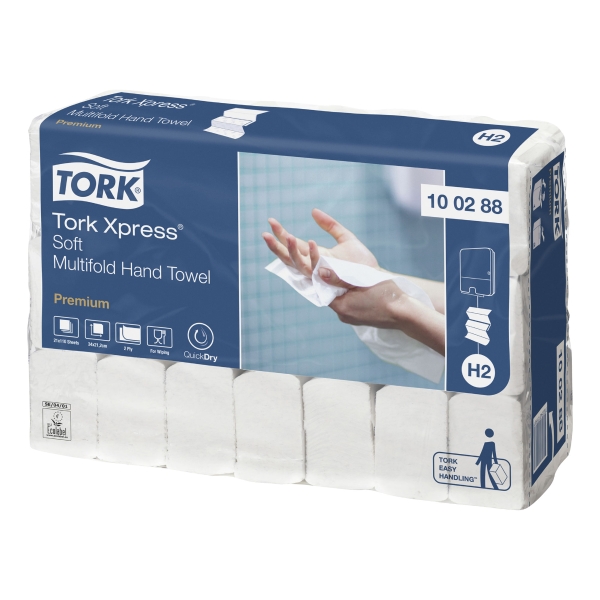 TORK XPRESS VIRGIN PULP 1-PLY HAND TOWEL REFILLS - 21 PACK (21 x 106 SHEETS)