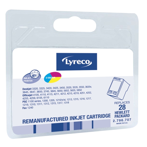 Lyreco compatible HP C8728AE ink cartridge nr.28 color [240 pages]