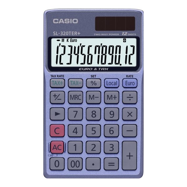 Casio S L-320TER+, kapesní kalkulačka, 12 míst