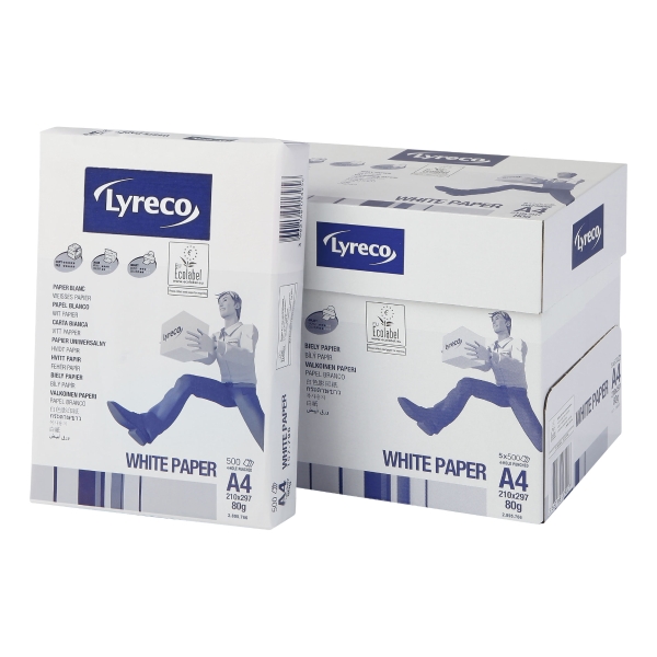 RM500 LYRECO PAPER 4PUNCH ECF A4 80G WH