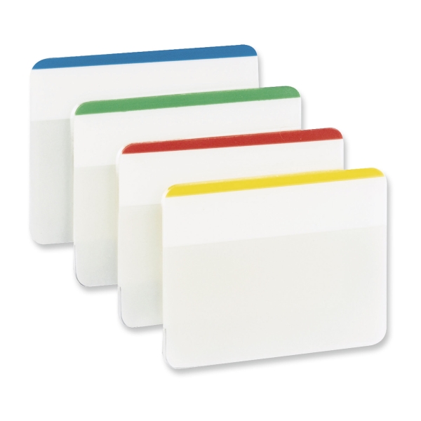 POST-IT INDEX FILING DURABLE TABS ASSORTED COLOURS - 4 PADS OF 6 INDEX