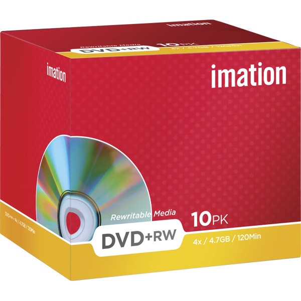 BX10 IMATION DVD+RW 4.7GB JEWEL CASE