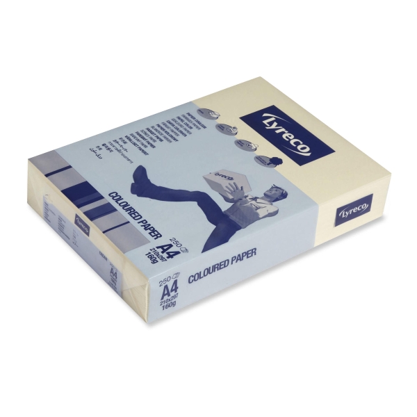 Lyreco Card A4 160Gsm Cream - Pack Of 250 Sheets