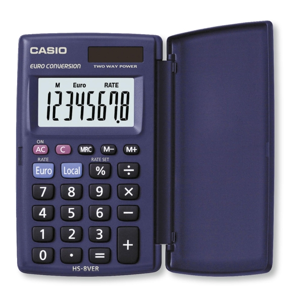 Calculadora de bolso CASIO HS-8VER de 8 dígitos