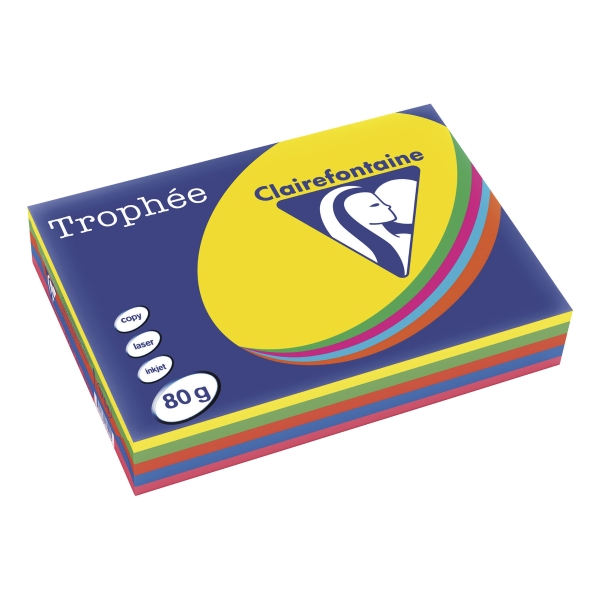 Papier kolorowy TROPHÉE A4, mix kolorów intensywnych, 500 arkuszy