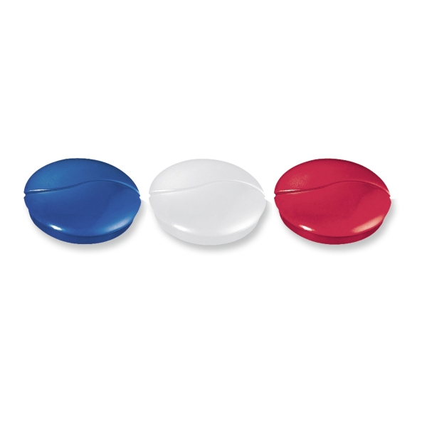 Lyreco round magnets 22mm assorti - box of 10