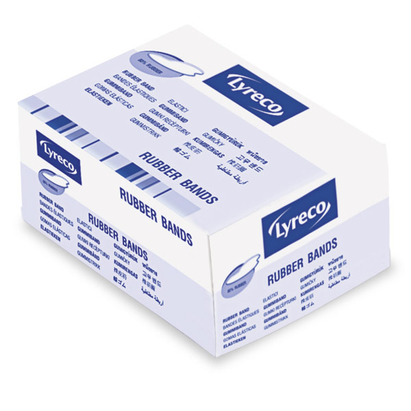 LYRECO WIDE RUBBER BANDS 5 X 100MM - BOX OF 100G