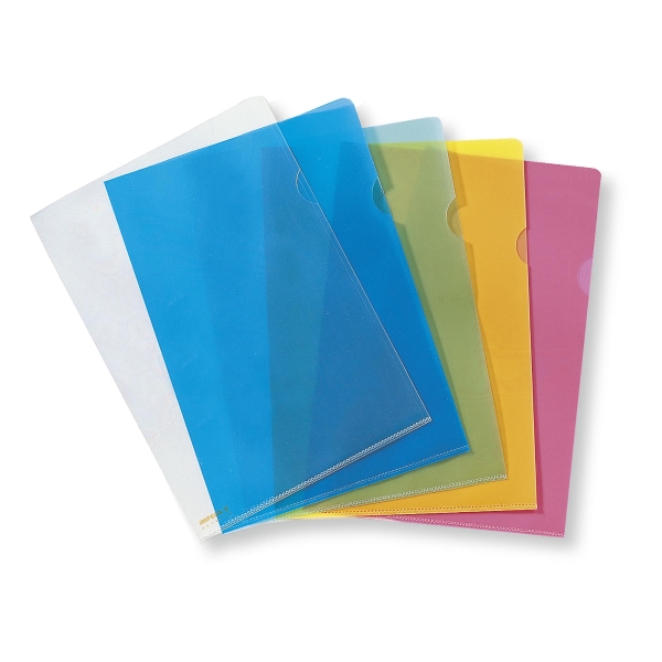 Lyreco Premium L-folder A4 PP 15/100e green - pack of 25