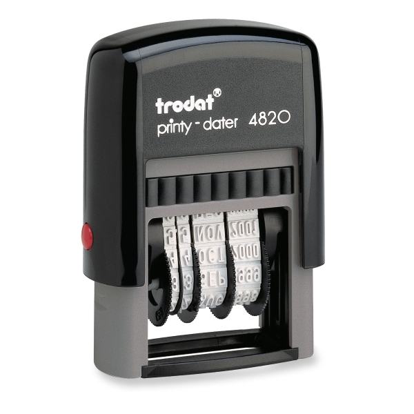 Trodat 4820 Printy Self-Inking Dater Stamp - 4mm Character Size