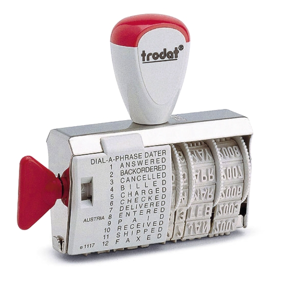 Trodat 1117 manual dater stamp non customizable FR 4mm