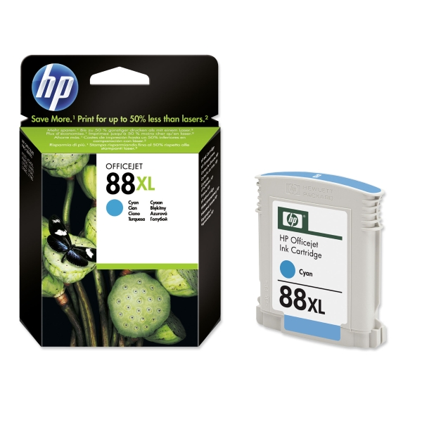 HP C9391A inktcartridge nr.88XL licht blauw high capacity [17,1ml]