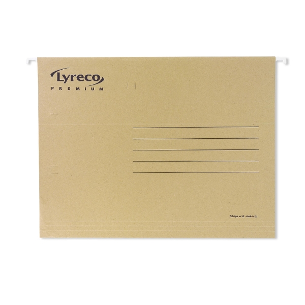 LYRECO PREMIUM SUSPENSION FILE FOLIO KRAFT - BOX OF 25