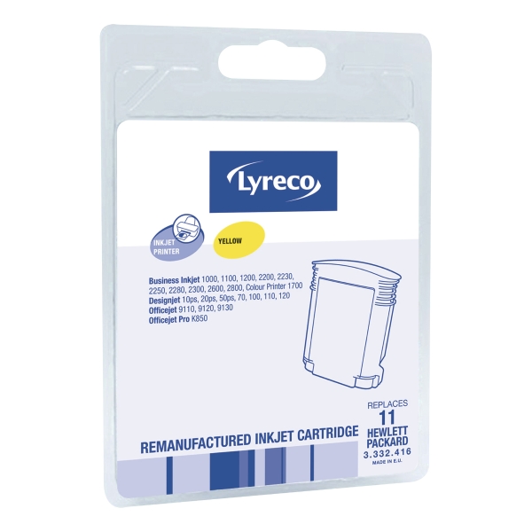 Lyreco compatibele HP C4838AE inktcartridge nr.11 geel high capacity [2.550 pag]