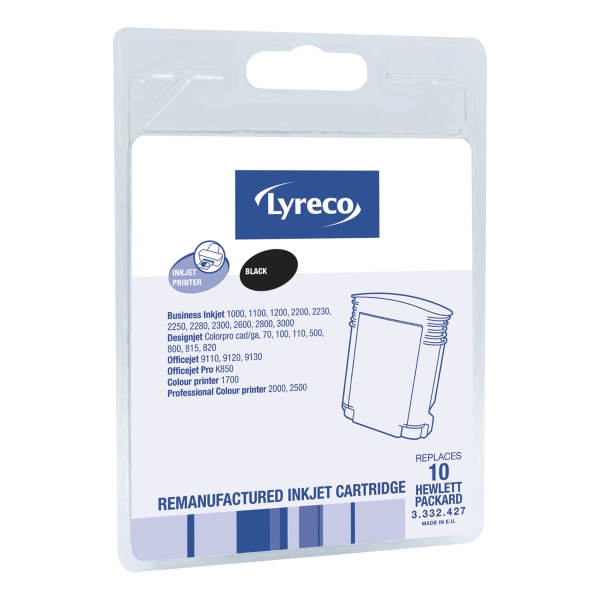 Lyreco compatibele HP C4844A inktcartridge nr.10 zwart high capacity [2.200 pag]