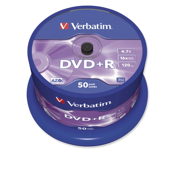CLOCHE DE 50 DVD+R VERBATIM 4.7 GO 16X 43550