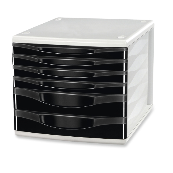 Lyreco 6-drawer unit black