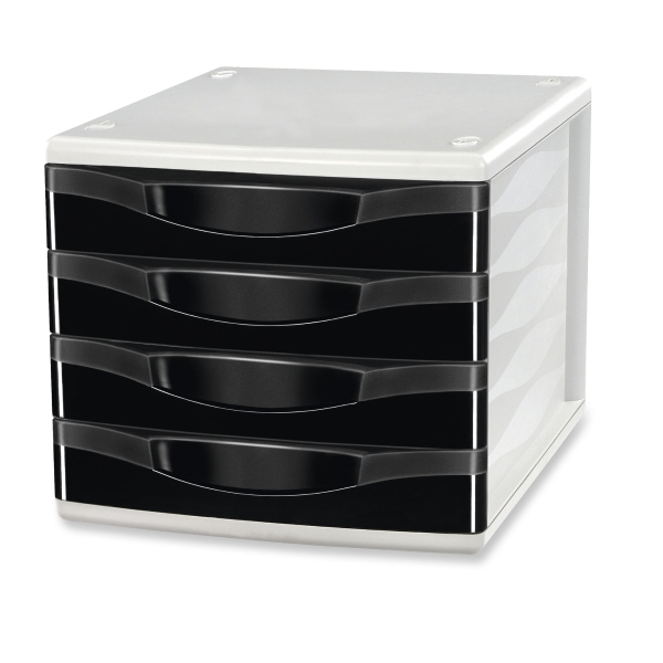 Lyreco 4-drawer unit black