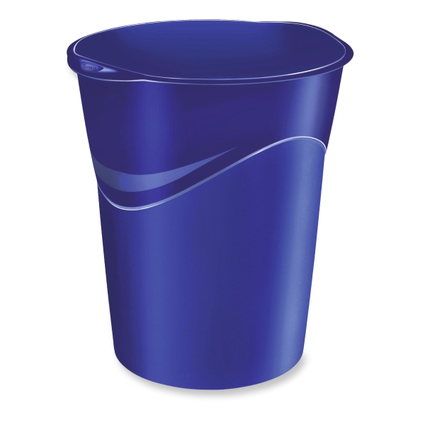Lyreco waste bin plastic 14 litres blue