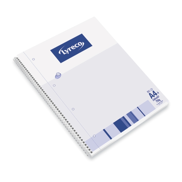 Lyreco Notebook A4 80 Sheets 70 Gsm Ruled Double Wire - Pack Of 5