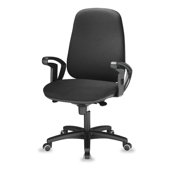 J962 SYNCHRONE CHAIR HIGH BACK BLACK - ARMS NOT INCLUDED