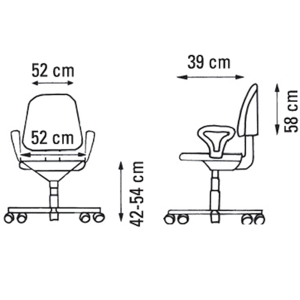 J962 SYNCHRONE CHAIR HIGH BACK BLACK - ARMS NOT INCLUDED