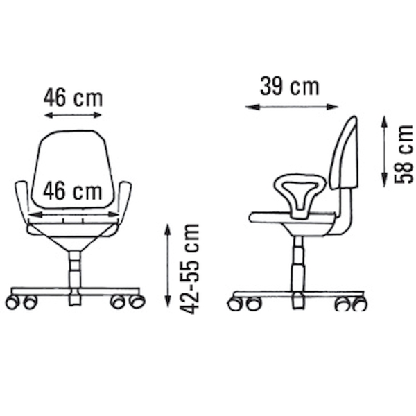 INTERSTUHL YOUNICO 1451 PERMANENT CONTACT CHAIR HIGH BACK GREY