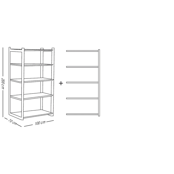 SCAFFALATURA PROFONDA 70 CM MULTIFICHE 200 PAPERFLOW