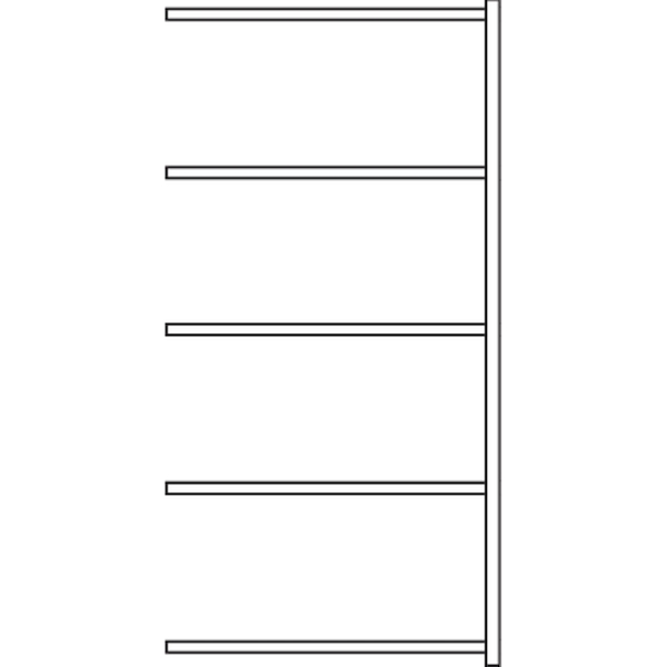 Paperflow muscular shelving add-on unit 70 cm depth