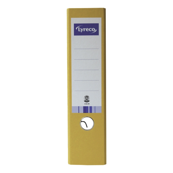 LYRECO RECYCLED LEVER ARCH FILE 80MM YELLOW