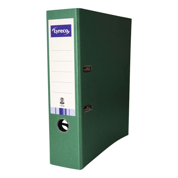 Lyreco Recycolor lever arch file spine 80 mm cardboard green